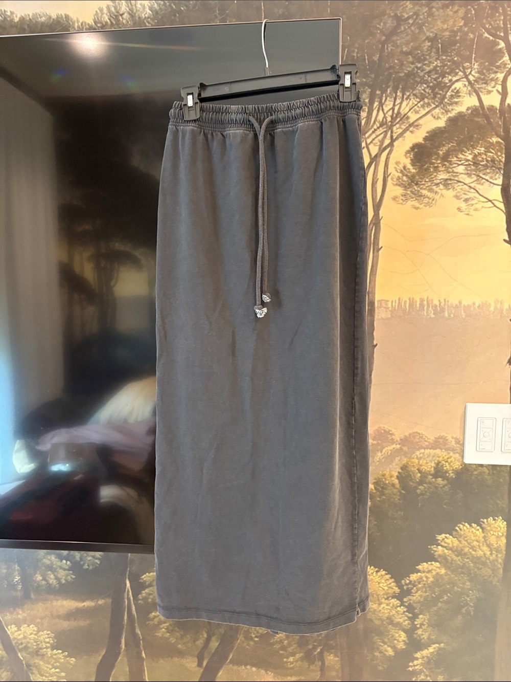 Zara black sweatskirt